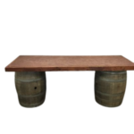 8ft Wine Barrel Bar Table