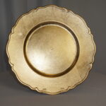 Charger, Gold Scalloped